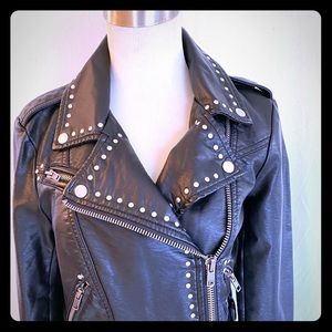 Free People Faux leather moto jacket